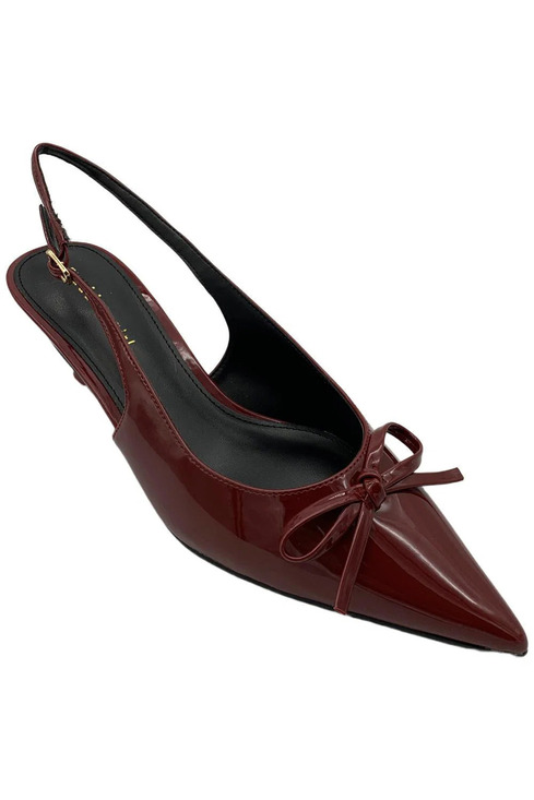 Madden Girl Shoes - Madden Girl Women's Vogue Pointed Toe Slingback Kitten Heel Cherry - Medium